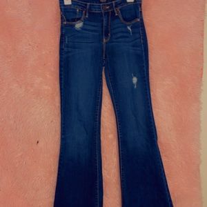 JUST BLACK DEMIN FLARE JEANS ~ 70s Boho Style